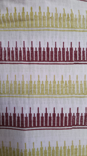 'FOLIAGE: Elysian' Handwoven & Handblock Printed Cotton