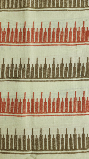 'FOLIAGE: Meadow' Handwoven & Handblock Printed Cotton